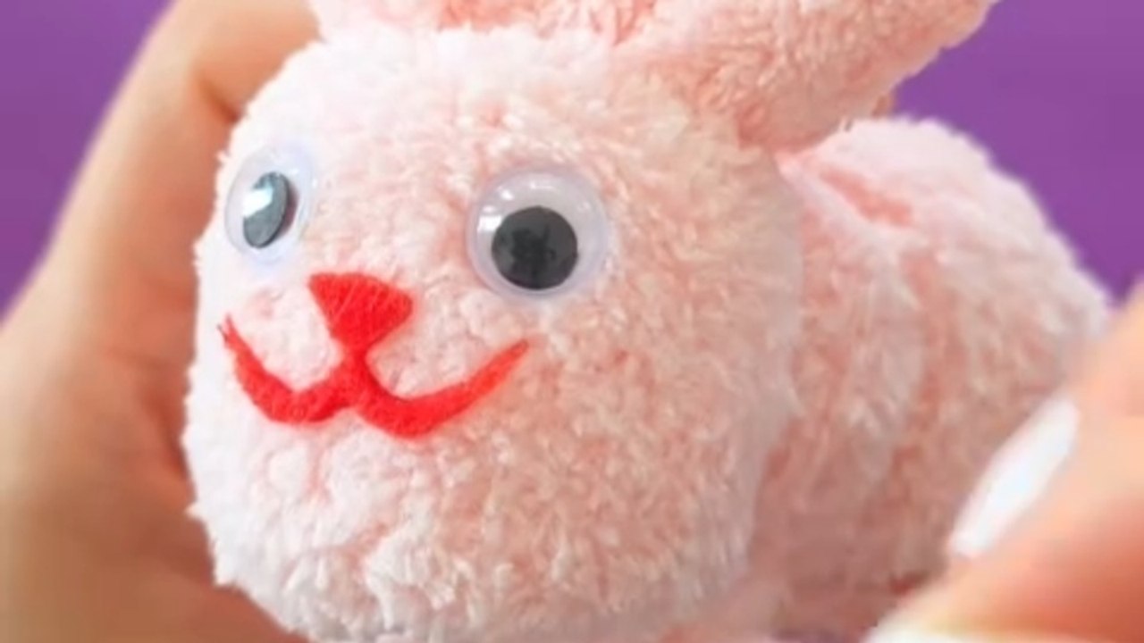 🐰 How to Make a Cute Bunny from Towel | DIY