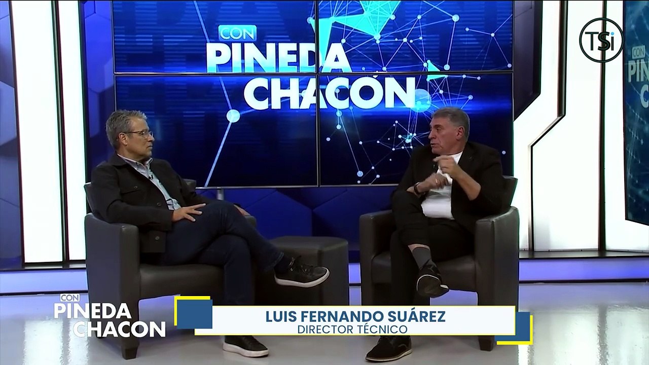Con Pineda Chacón - Luis Fernando Suárez, director técnico