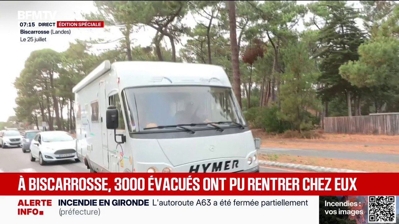 Incendie dans les Landes: 3.000 évacués ont pu rentrer chez eux dans les secteurs "stabilisés"