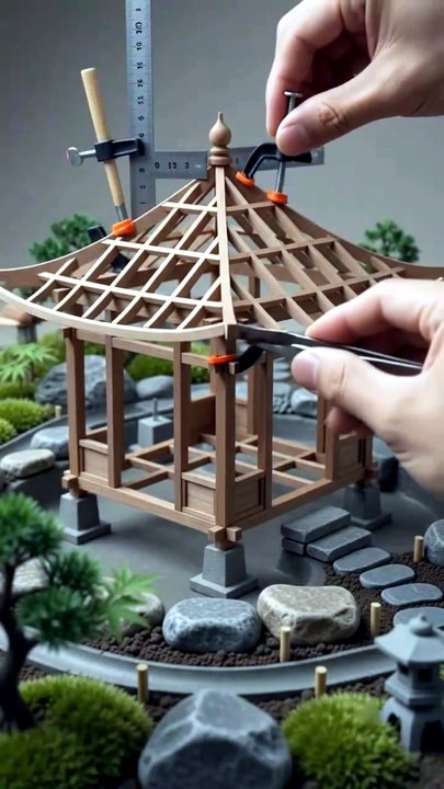 Miniature DIY Construction Timelapse: Building a Tiny Kyoto Japanese Garden | Hyper Realistic 8K