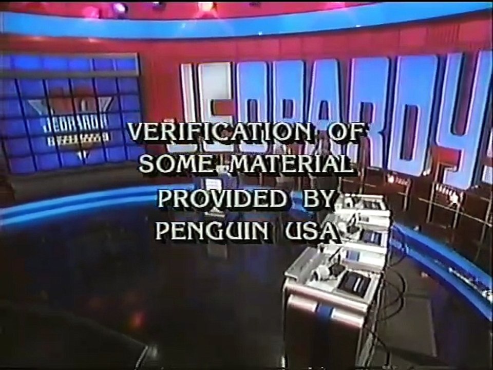 Jeopardy! closing credits, 11/30/93