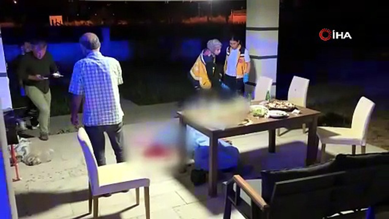 Villada cinayet! Güvenlik kamerası kayıtlarını alıp kaçtılar