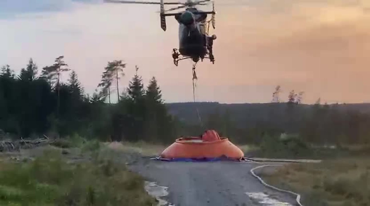 Feu de forêt à la Croix-Scaille