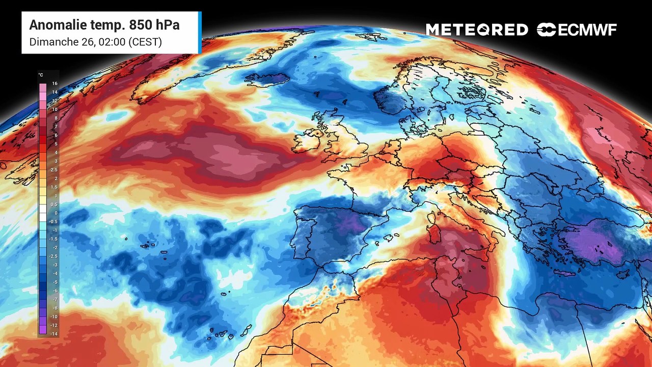 Anomalies des masses d'air