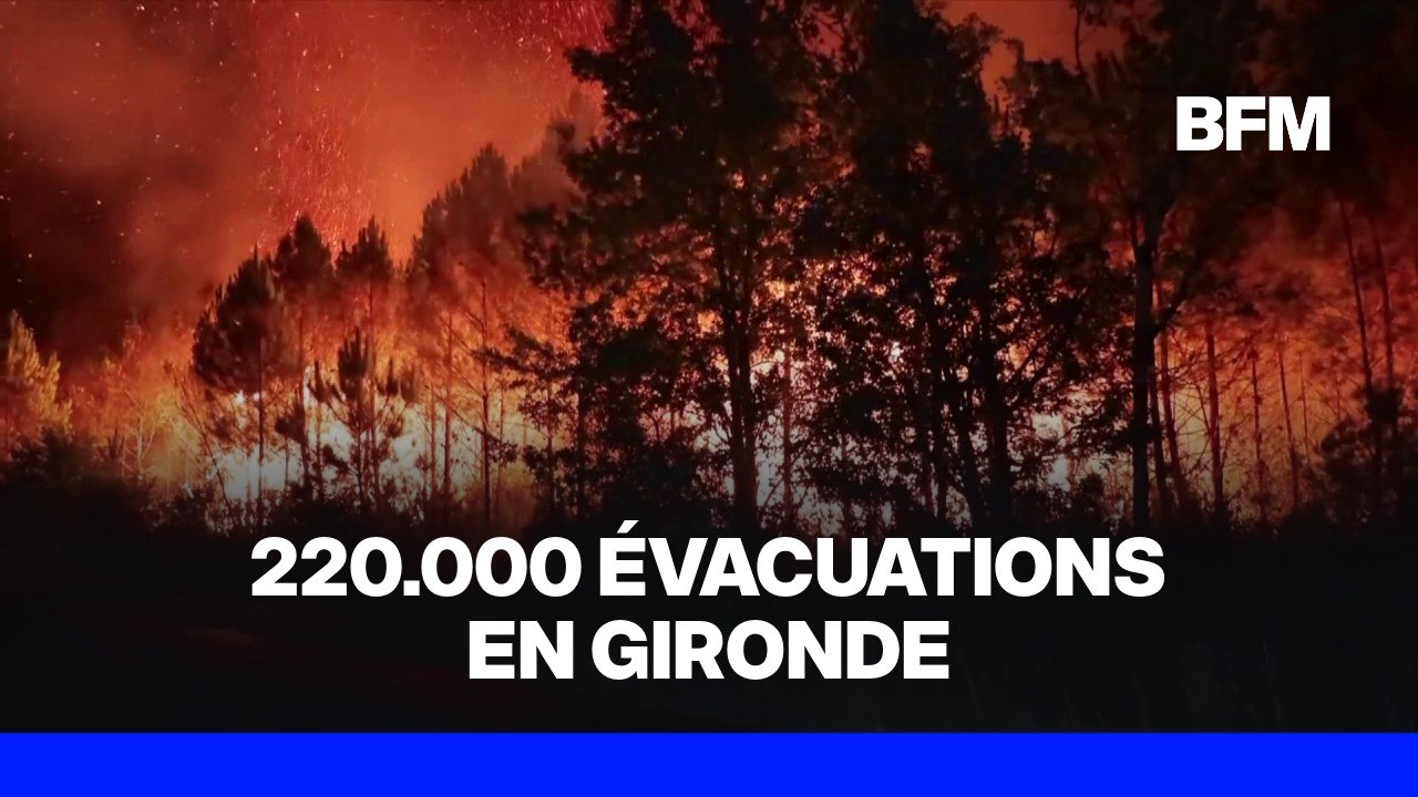 Incendie en Gironde: 42.000 hectares de "surface brûlée", le feu à 15 km de la métropole bordelaise