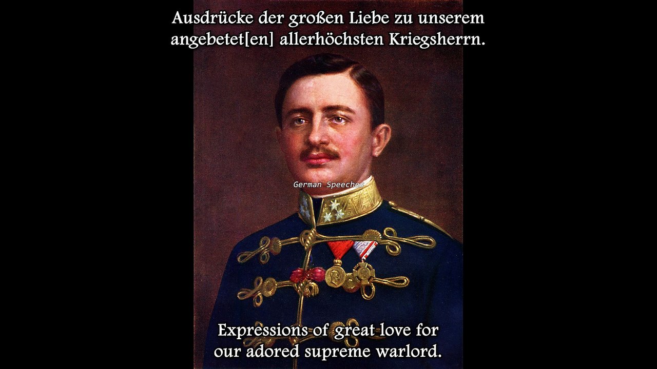 Archduke Karl Franz Joseph – Speech after his visit to all troops and all fronts, February 16, 1916