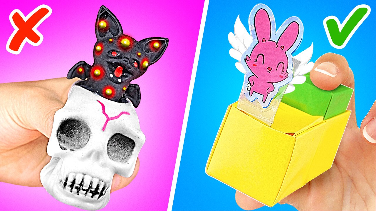 Angel VS Demon Fidgets! *Rich Evil Gadgets VS Nice Girl Crafts*