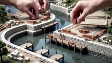Miniature DIY Construction Timelapse: Building a Tiny Venice Canal Town | Hyper Realistic 8K