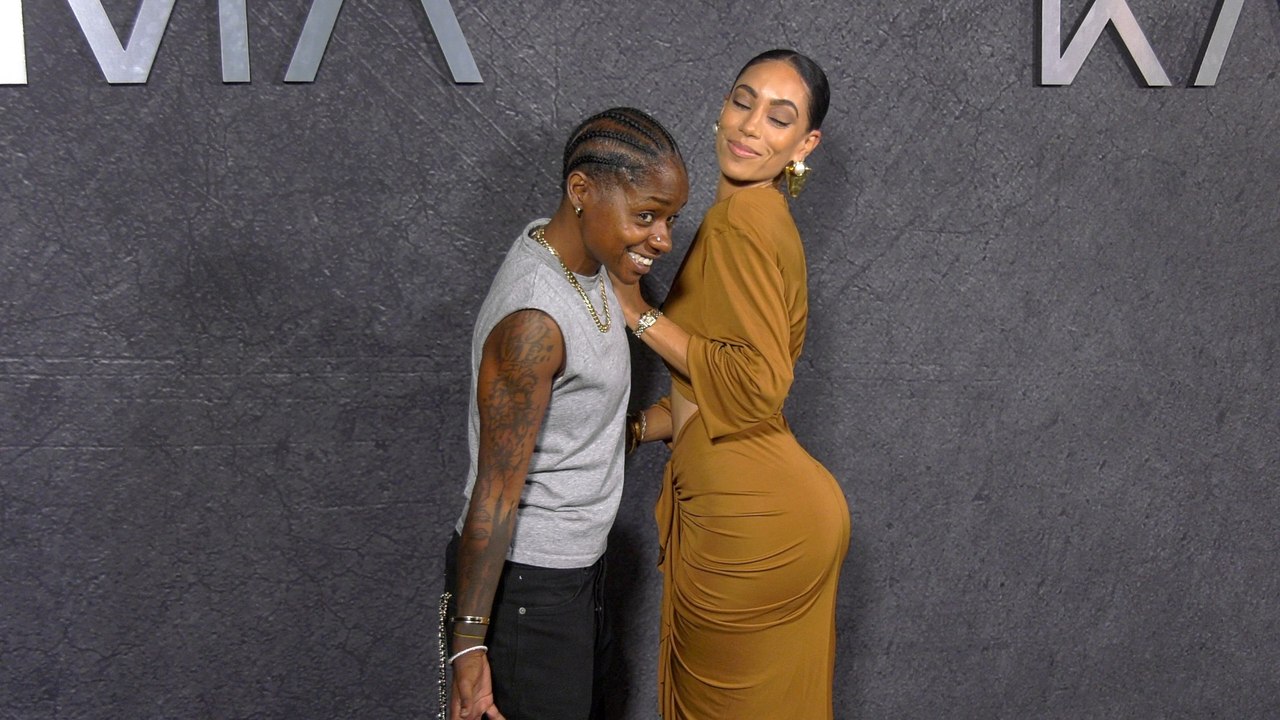 Bre-Z and Sasha Lance "Karma Automotive" celebration event black carpet arrivals