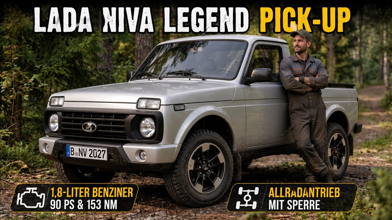 Lada Niva Legend Facelift: Unsere Vision als robuster Pick-up