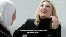 Cate Blanchett se reúne con Razan, una exitosa empresaria y refugiada.
