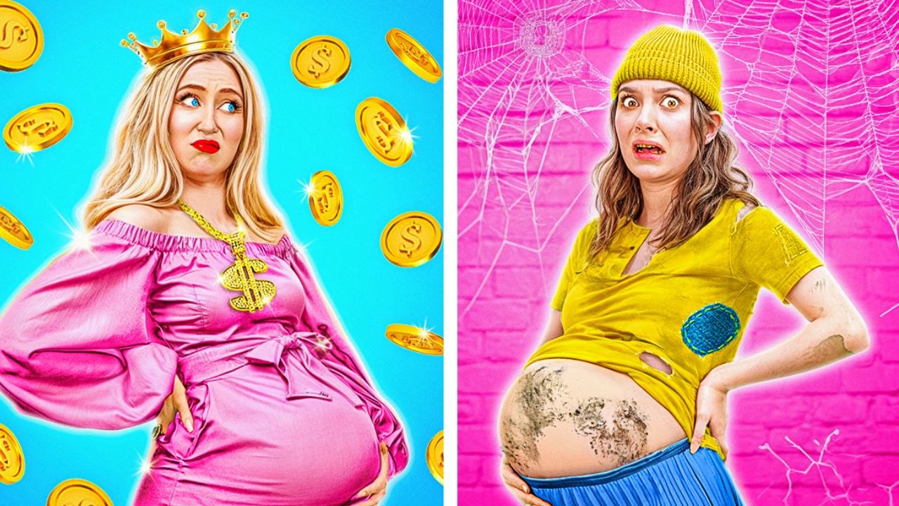 Vie de maman enceinte : RICHE vs PAUVRE ! Que se passe-t-il pour leurs ENFANTS 10 ans plus tard ?