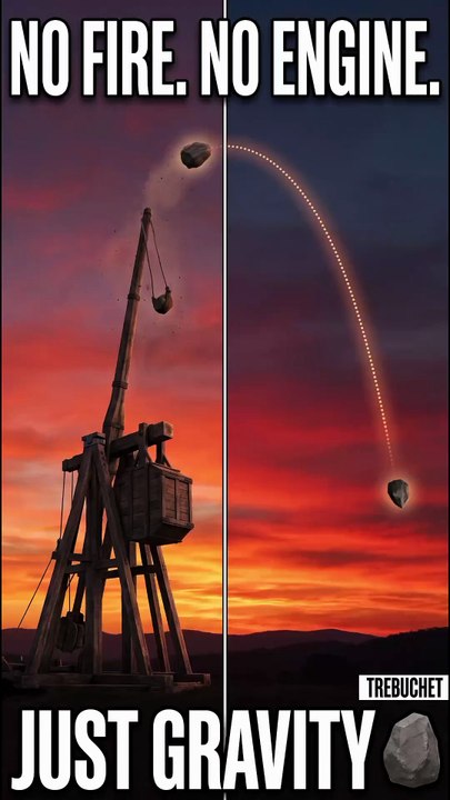 Trebuchet  Gravity ALONE Throws This Far?!