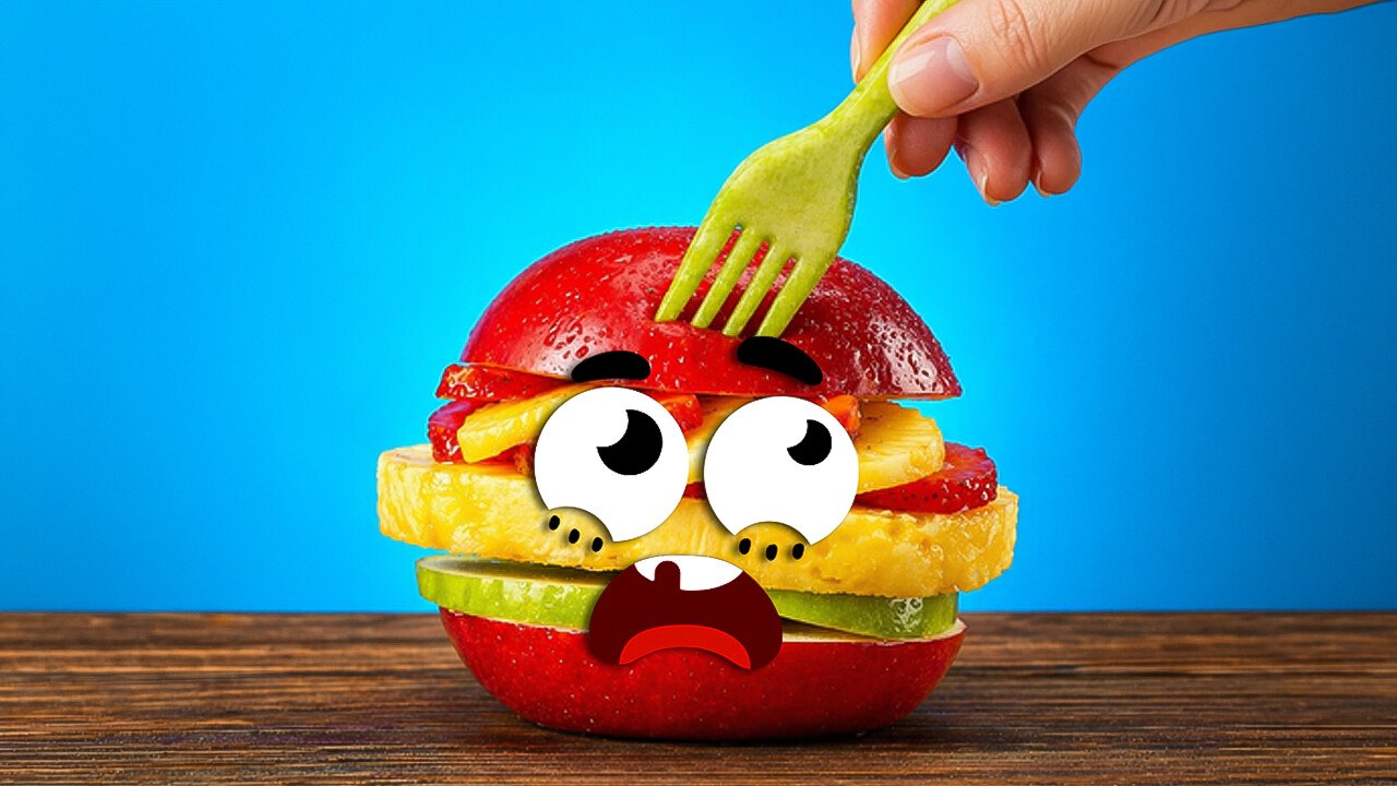 When your healthy lunch has a total meltdown 😂🥗🔥 Doodland!