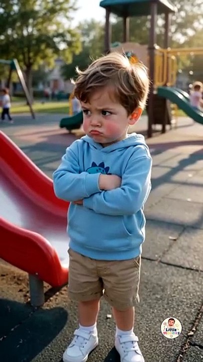 😂🛝 When your toddler starts arguing with the playground itself... parenting reaches a whole new level! 🤣💙