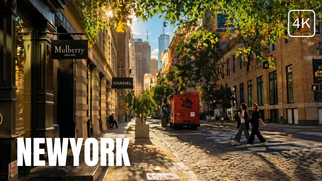 🌞 Spring Morning in Soho New York | New York Walking Tour in 4K No Talking