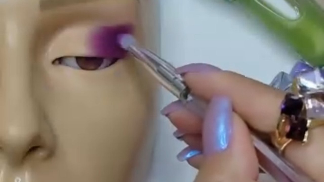 ASMR Purple Glam Makeup for Sleep