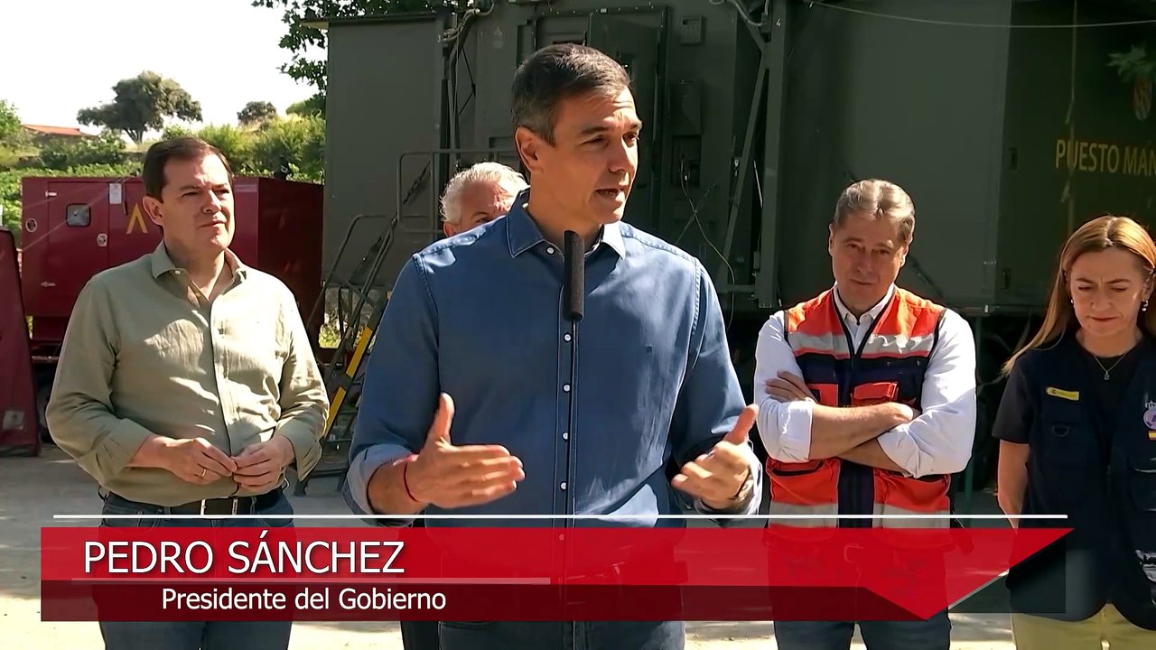 Sánchez dice que la noche ha sido "positiva" en incendios de Ávila y Madrid pero pide prudencia