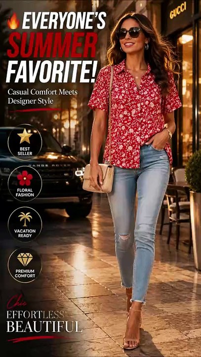 Zeagoo Women's Button Down Short Sleeve Shirt | Dressy Casual Collared V-Neck Blouse