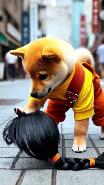 Cute dog became Squid Game Doll 😱💀 #dog # funny #cartoon .mp4