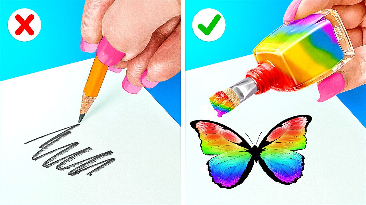 Astuces artistiques faciles et colorées 🎨🖌🖌...
