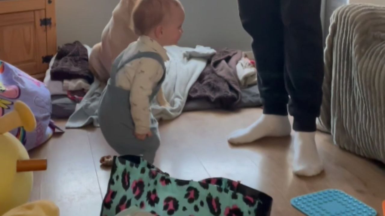 Toddler and Uncle Showcase Joyful Dance Together