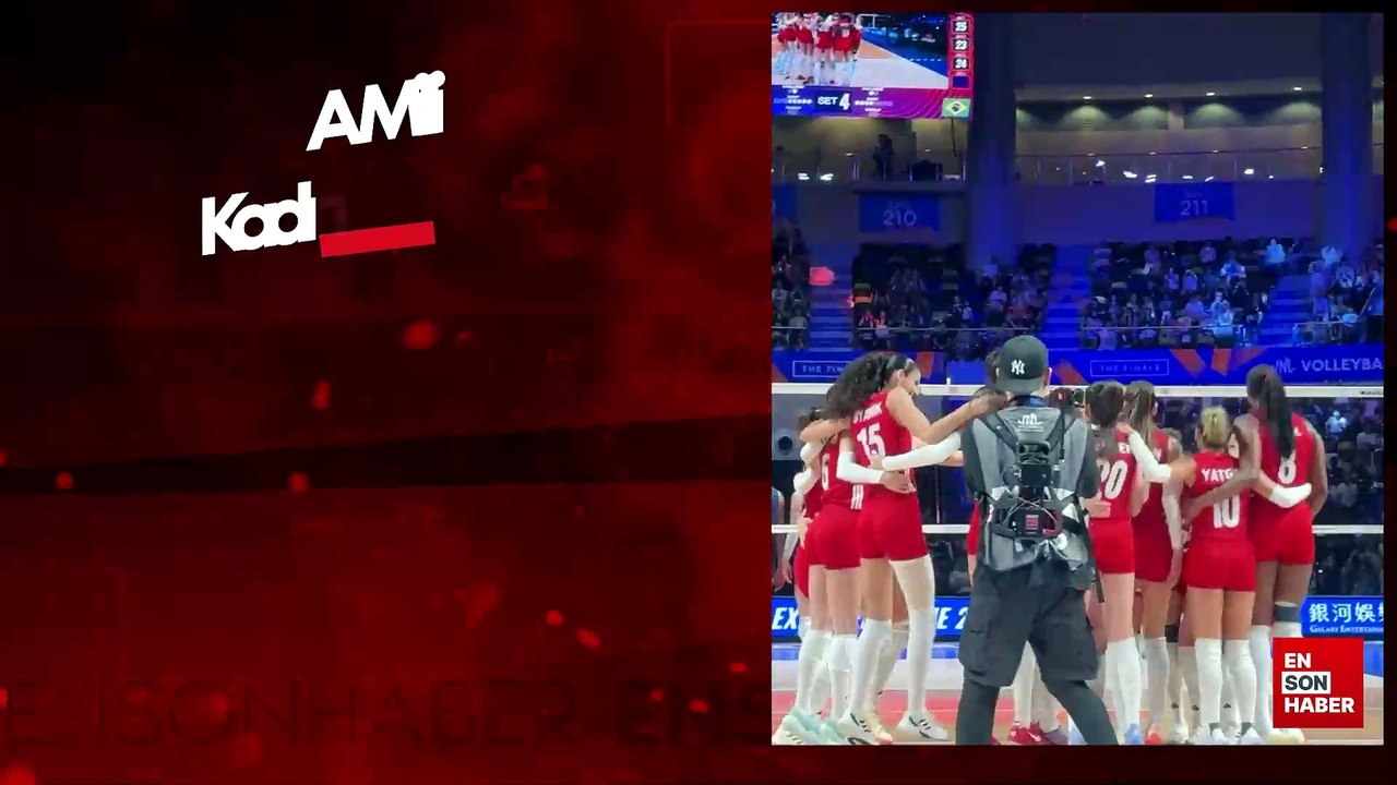 A Milli Kadın Voleybol Takımı oyuncularının şampiyonluk sevinci