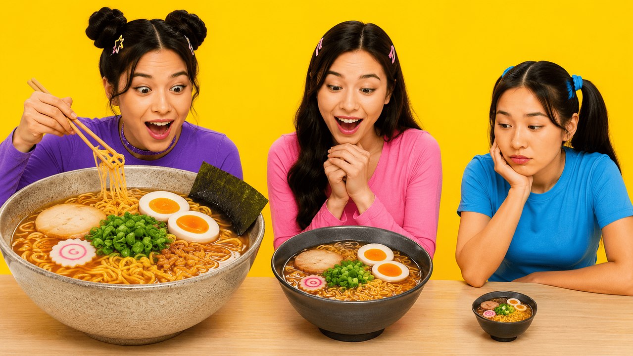 Food Size Showdown: Giant, Medium, or Tiny? Who Wins?