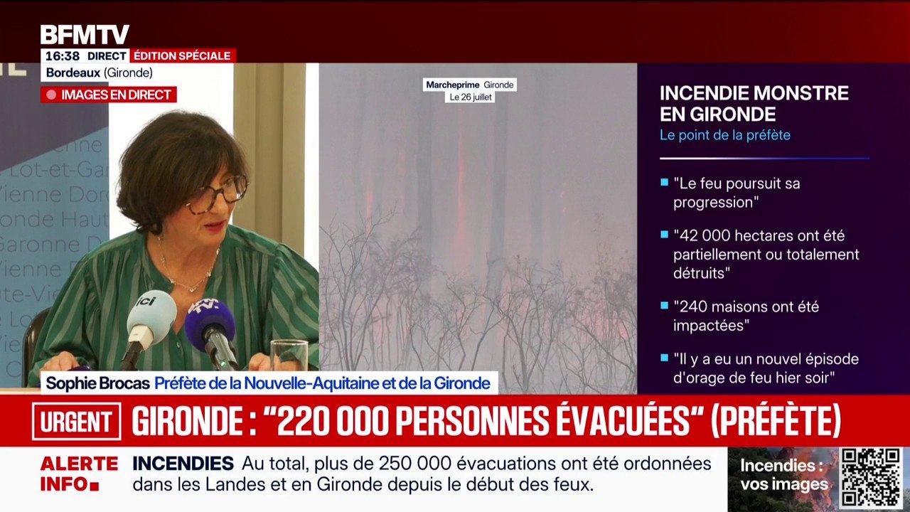 Incendie en Gironde: "On constate encore des comportements inadmissibles et criminels", dénonce la préfète