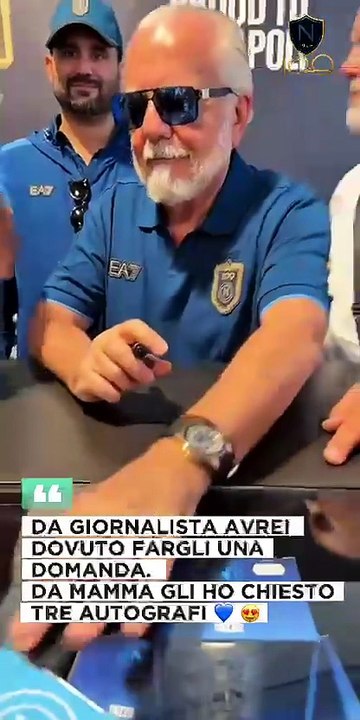 De Laurentiis firma… De Laurentiis: tre autografi speciali allo store del Napoli