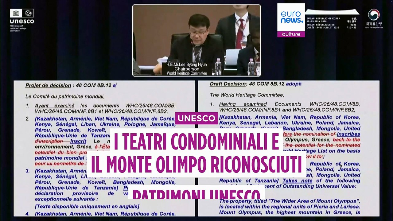 Dai teatri condominiali in Centro Italia al Monte Olimpo, aggiornata la lista dei patrimoni UNESCO