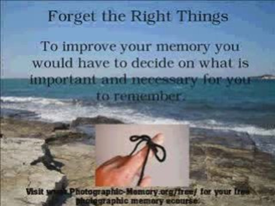 Memory Improvement in a Nutshell