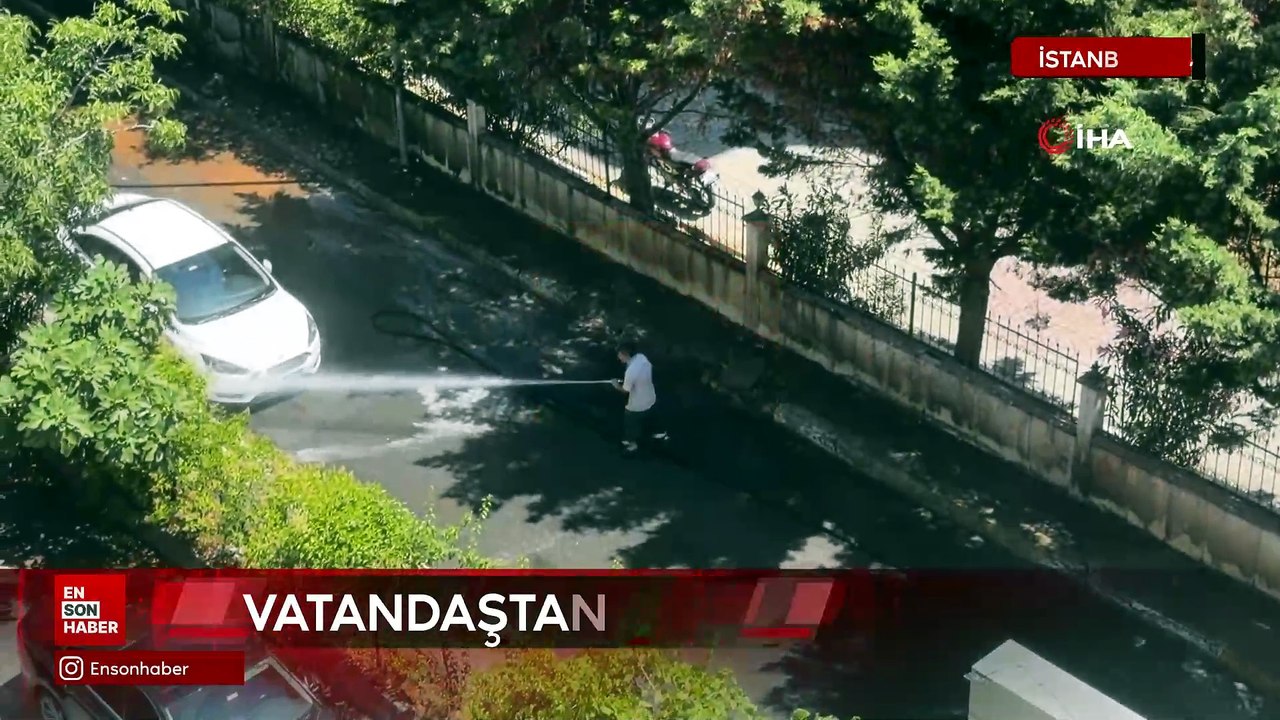 İstanbul'da yağmur sonrası temizliğe vatandaştan ilginç yorum