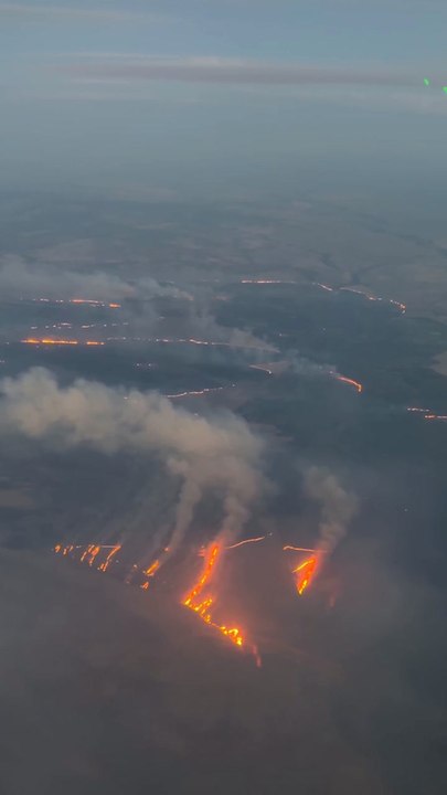 Breathtaking video captures Oregon wildfires from above
