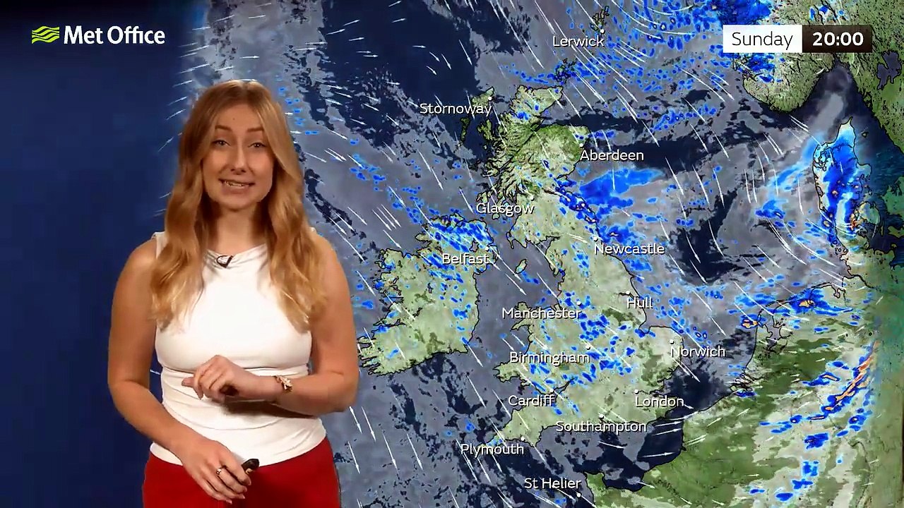 Met Office Sunday Evening Weather Forecast 26/07/26