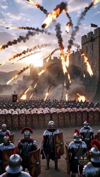 🛡️ When the sky turned into fire, Rome didn't run—they locked their shields together.