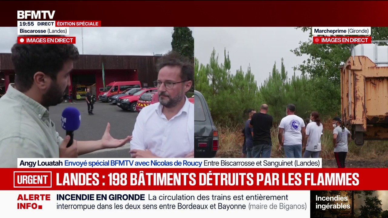 Incendie: "Le front est considéré encore comme instable par les sapeurs-pompiers", détaille le préfet des Landes
