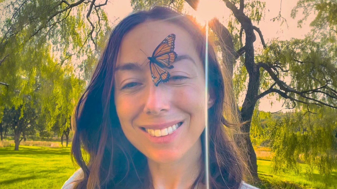 Butterfly With A Torn Wing Asks Woman For Help