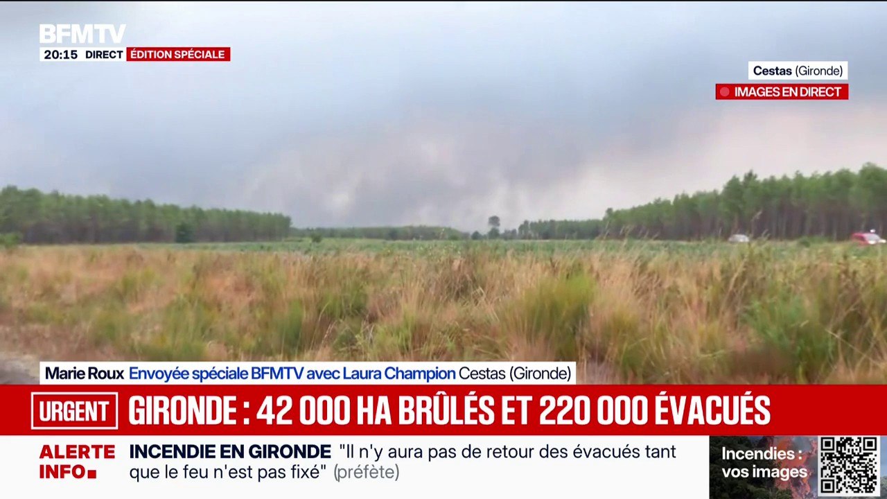 Incendie en Gironde: "Le feu crée son propre climat", explique adjudant-chef Gauthier, pompier en renfort