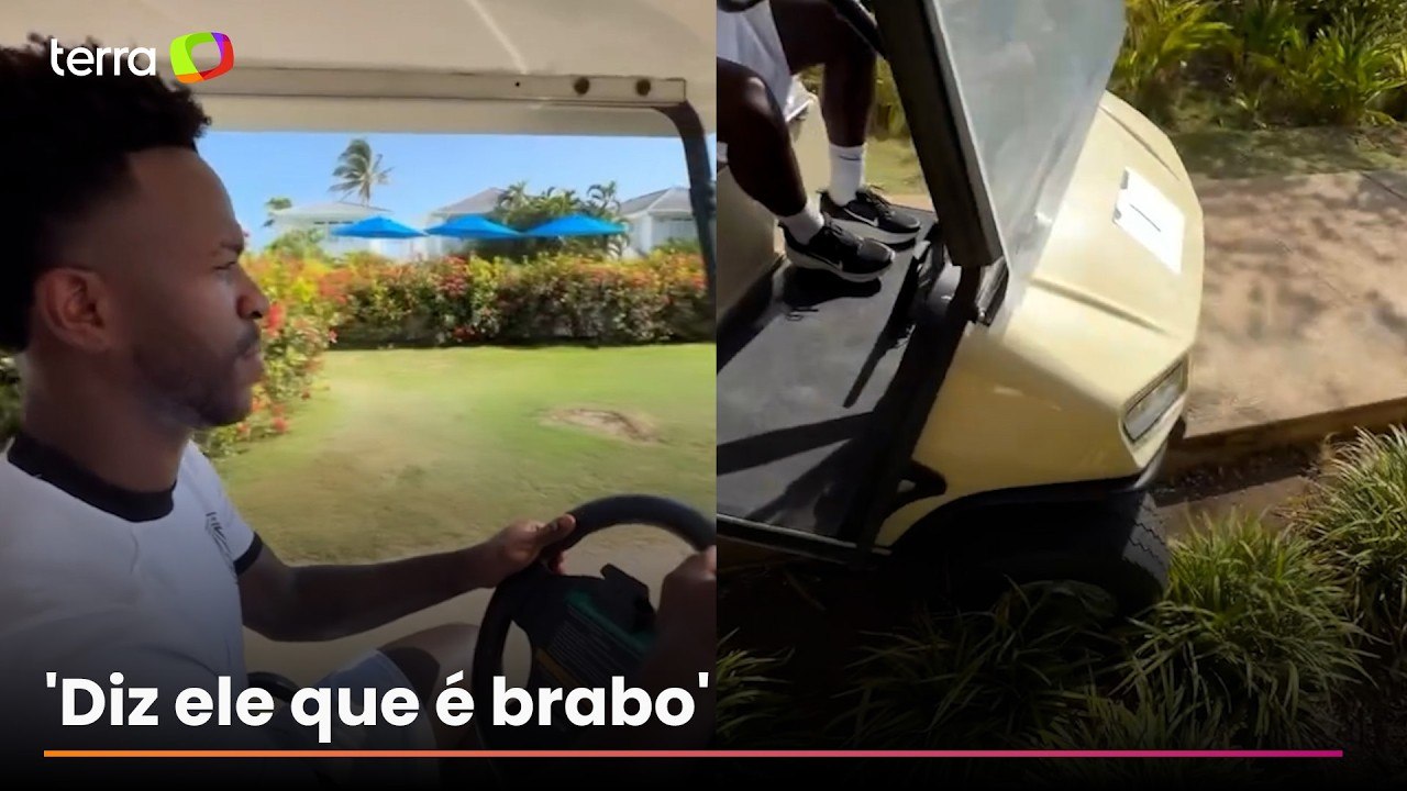 Virginia compartilha direção desastrada de Vini Jr. em carro de golfe: 'Diz ele que é brabo'