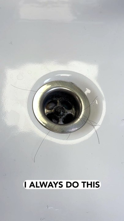 Effective technique for removing hair from drains👌