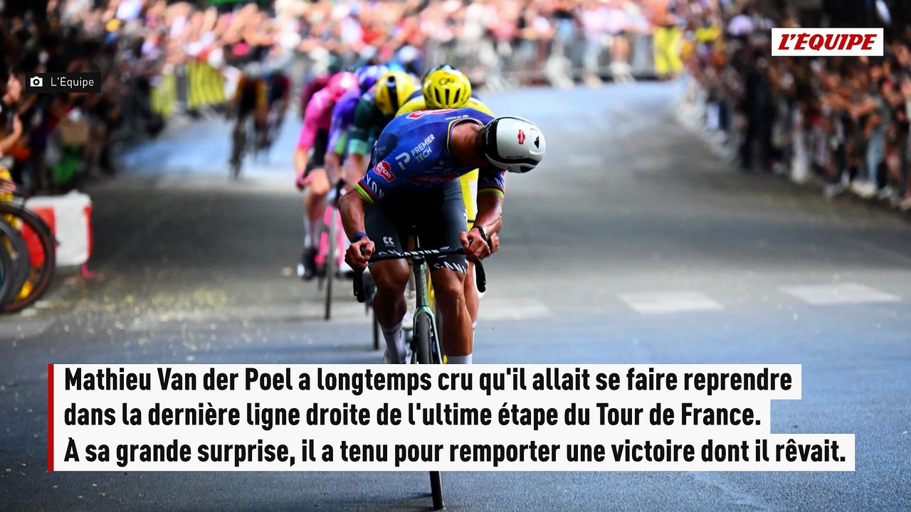 Mathieu Van der Poel après sa victoire sur les Champs- Élysées : « Je m'attendais à ce qu'ils me dépassent et ça n'arrivait pas » - Tour de France