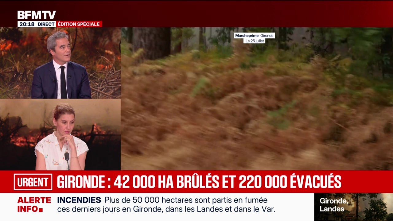 Édition spéciale - Gironde : 42 000 hectares brûlés et 220 000 évacués - 26/07