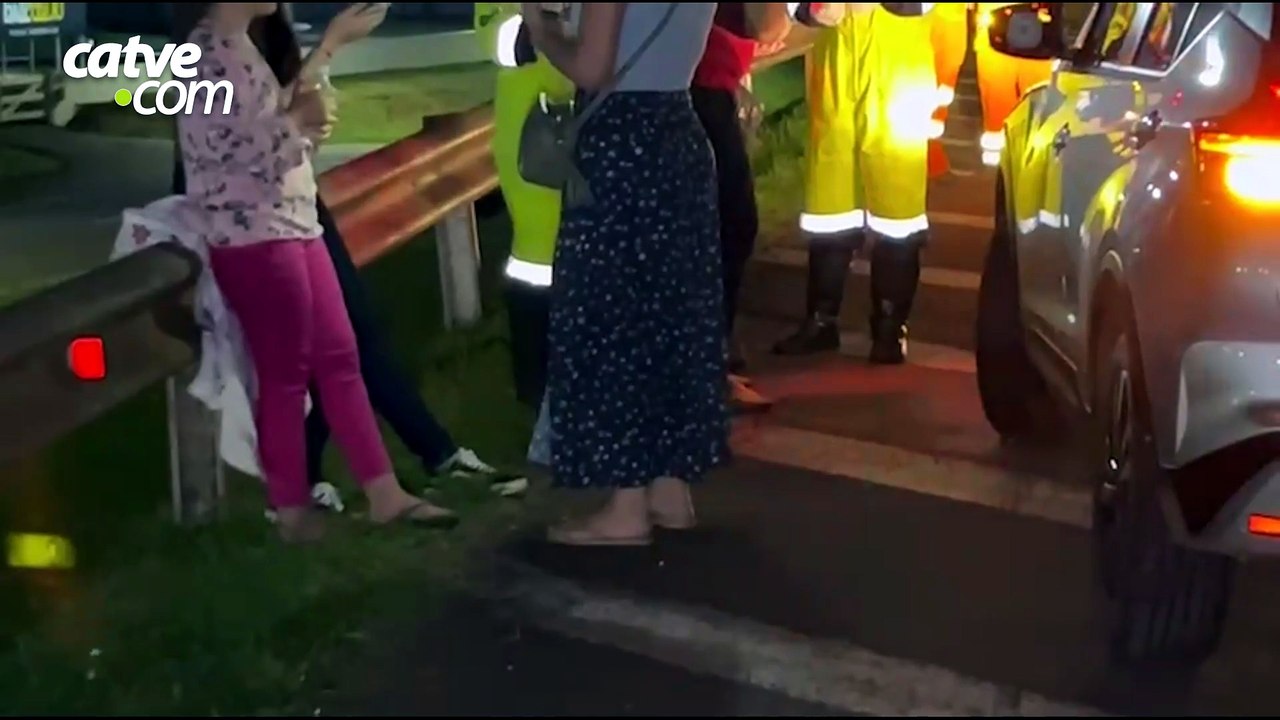 Caminhão atinge carro e faz veículo rodar na BR-277, em Cascavel