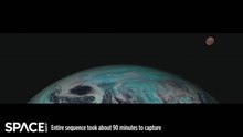 Meteosat-11 Satellite Views Of Upside Down Earth And Moon During Post-Launch Test