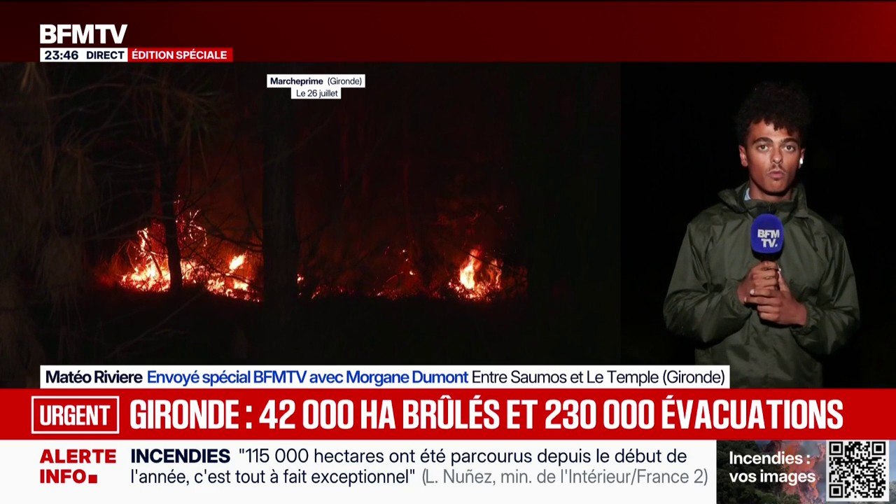 Incendie en Gironde: la situation semble évoluer favorablement grâce à la pluie