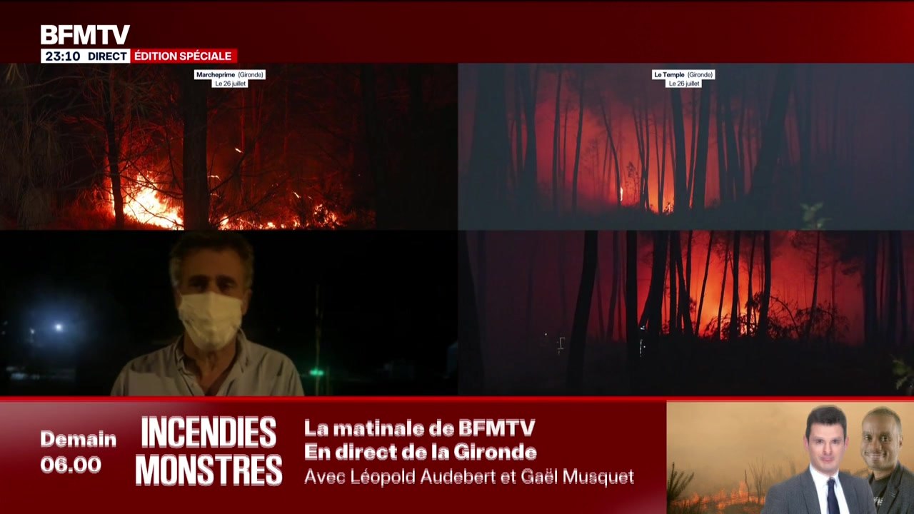 Édition spéciale : À 15 km de Bordeaux, le feu menace toujours - 26/07