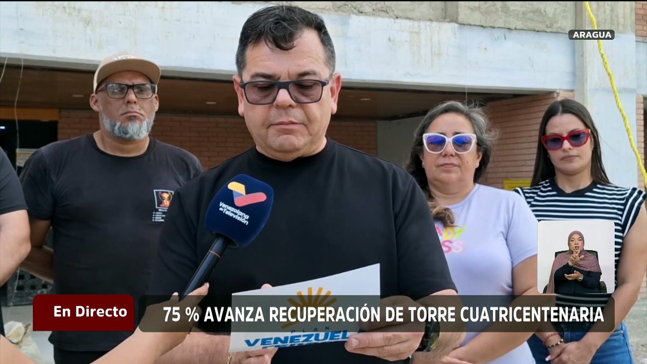 Avanza la reconstrucción de la Torre Cuatricentenaria para las familias afectadas en Aragua