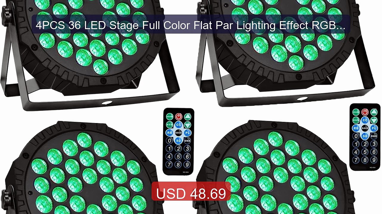 4PCS 36 LED Stage Full Color Flat Par Lighting Effect RGB 3IN1 DMX ... -- Top Rated 2026 | Buy Now!