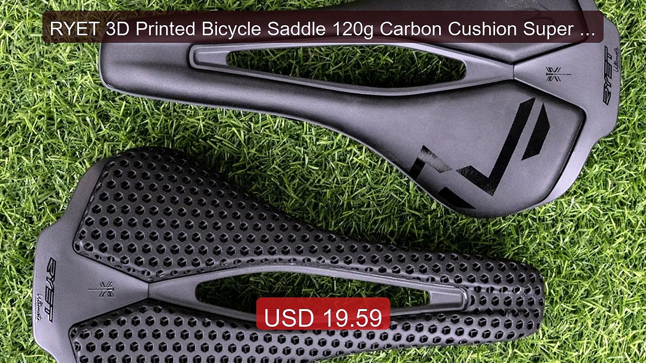 RYET 3D Printed Bicycle Saddle 120g Carbon Cushion Super Li... -- Top Pick 2026 | Unbeatable Price!